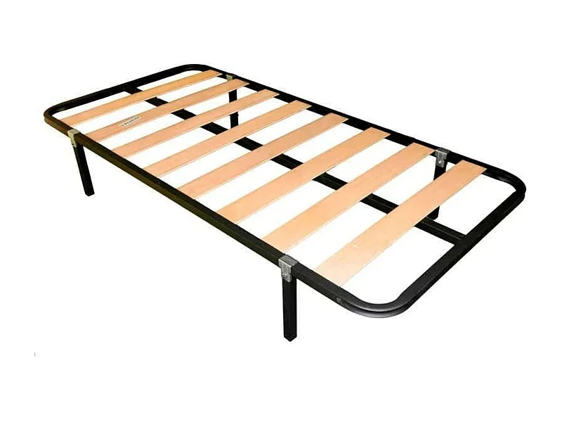 Somier 105x190 cm Tubo acerado Refuerzo Central Láminas Chopo (4 Patas)