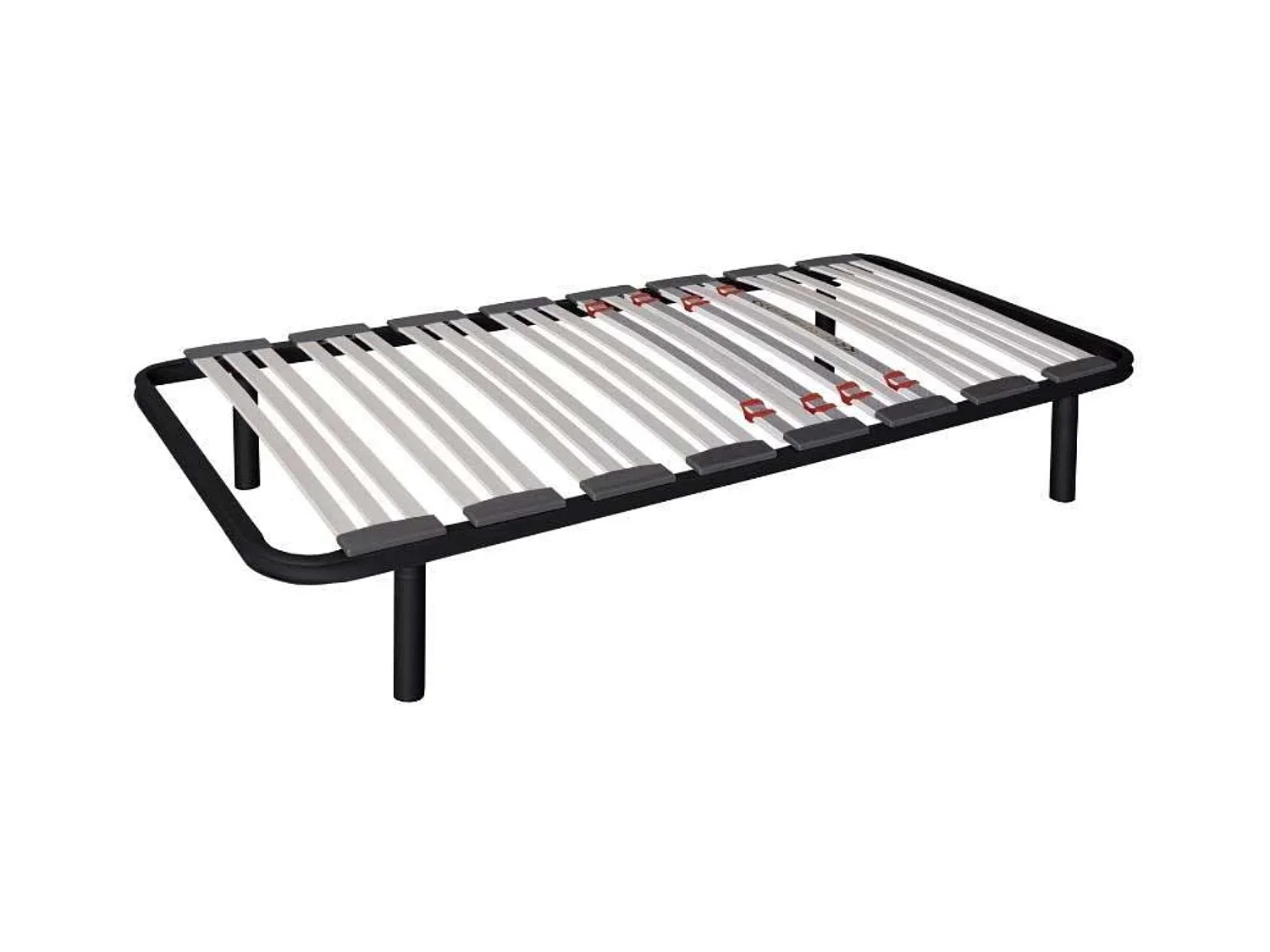 Somier 90x200 cm laminas haya, reguladores lumbares, tubo 40x30 mm