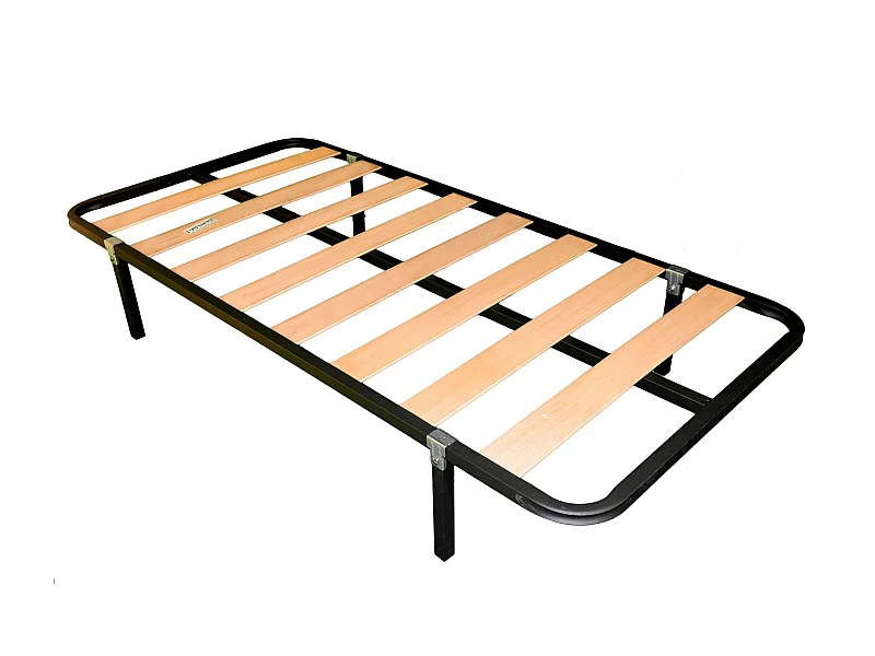 Somier 90x180 cm Tubo Acerado, Refuerzo Central, Láminas Chopo, 4 Patas
