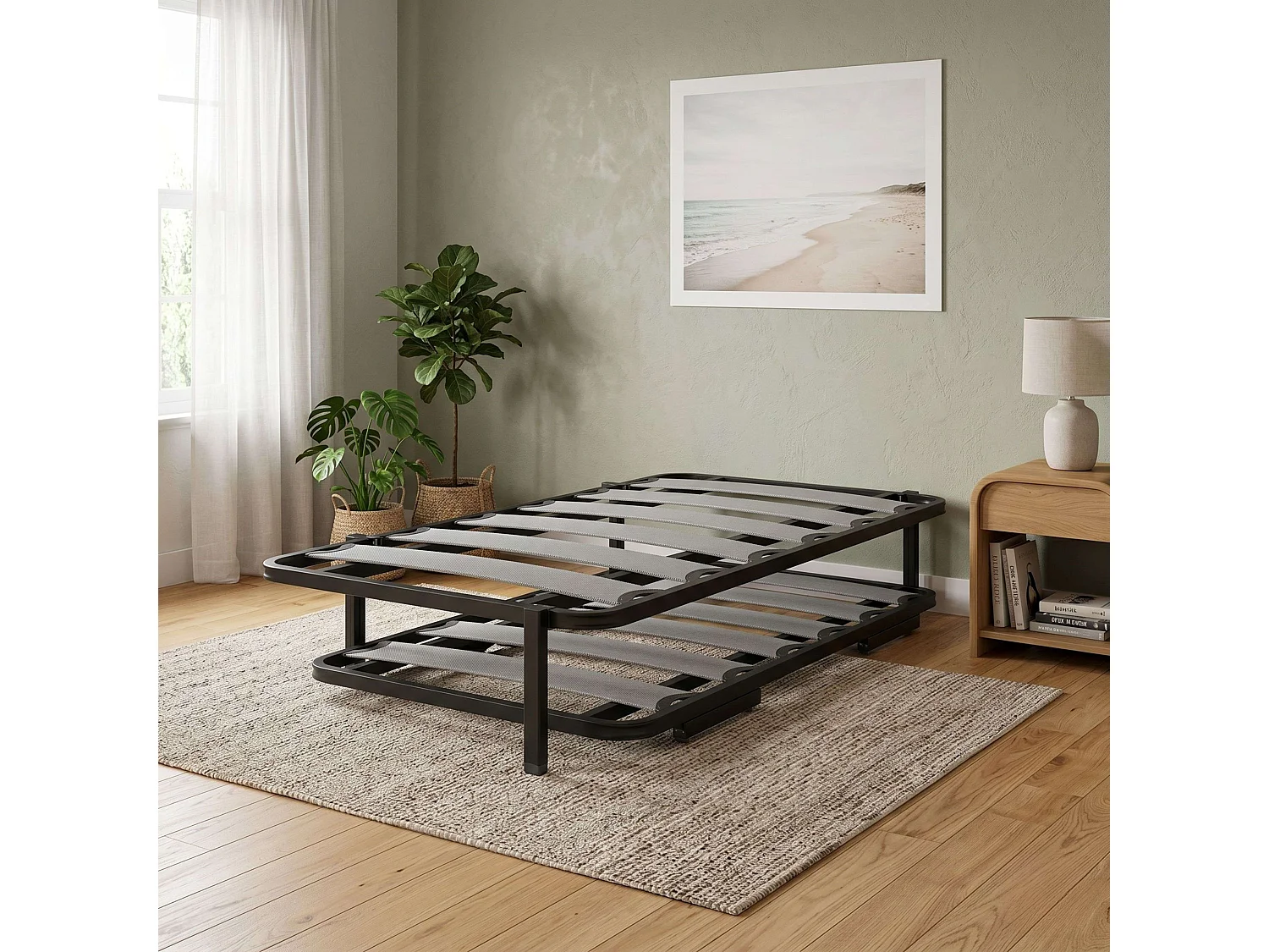 Somier Cama Canguro 90x190 cm Sup. Balda Ancha Tubo 40x30 mm