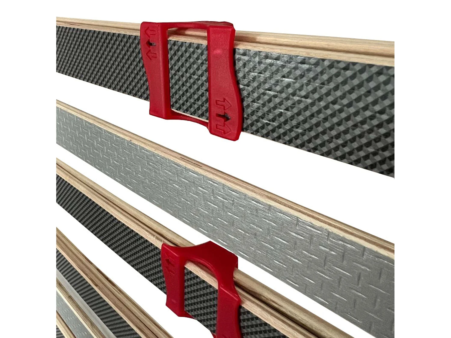Somier 105x190 cm multiláminas, Reguladores Lumbares 40x30 mm, (Sin Patas)