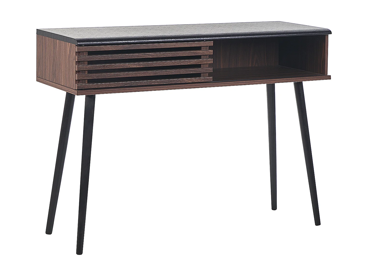 Rechteckiger Konsolentisch dunkler Holzfarbton industrieller Stil Perth