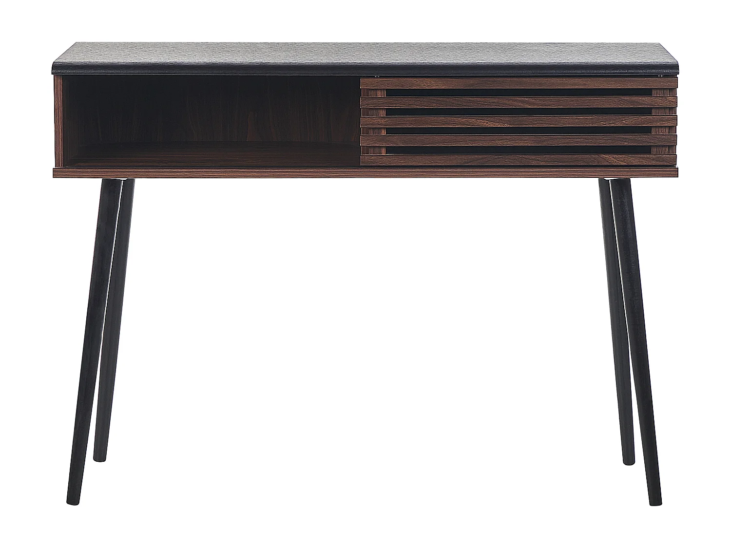 Rechteckiger Konsolentisch dunkler Holzfarbton industrieller Stil Perth