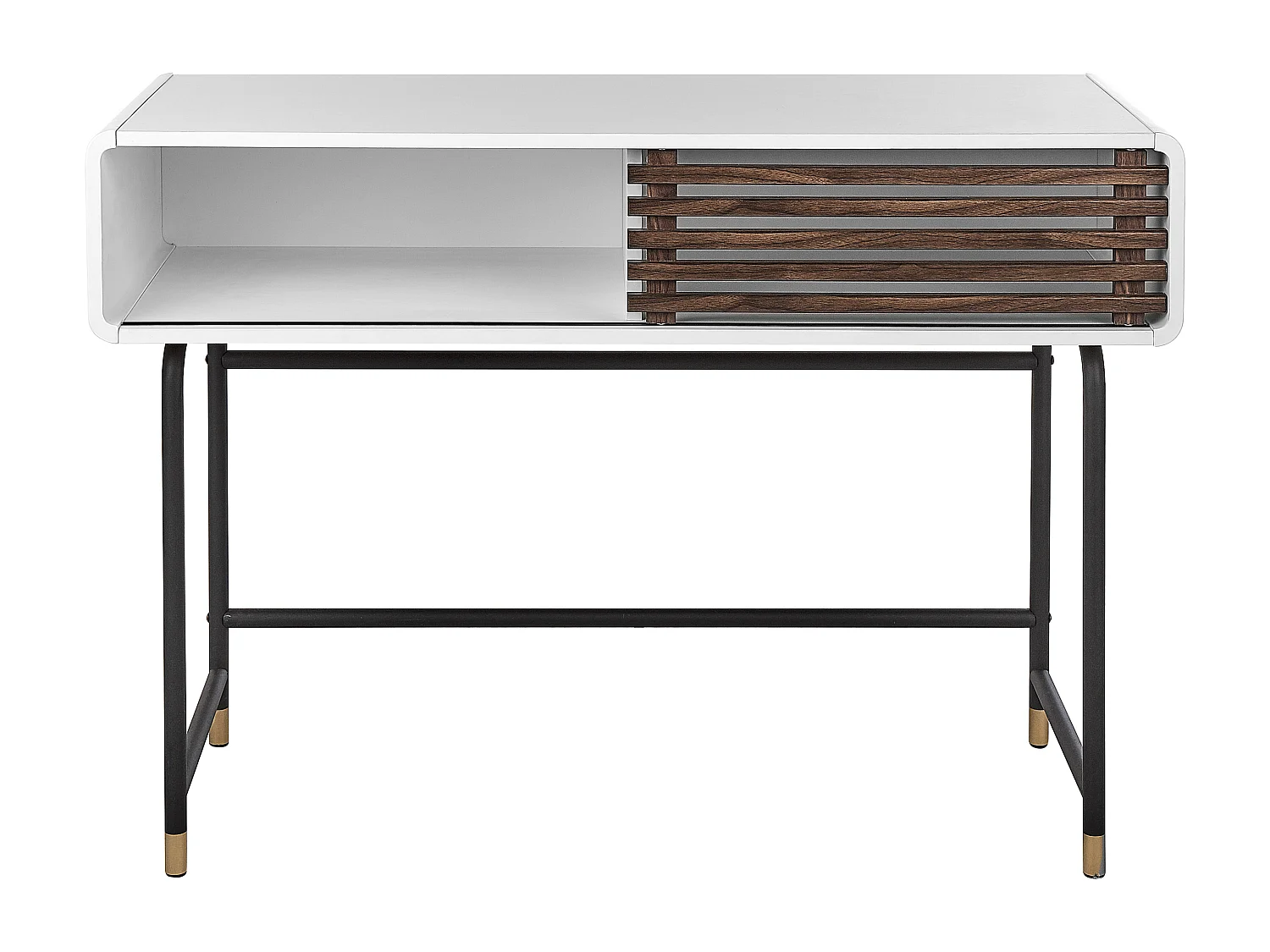 Console blanc et bois sombre RIFLE