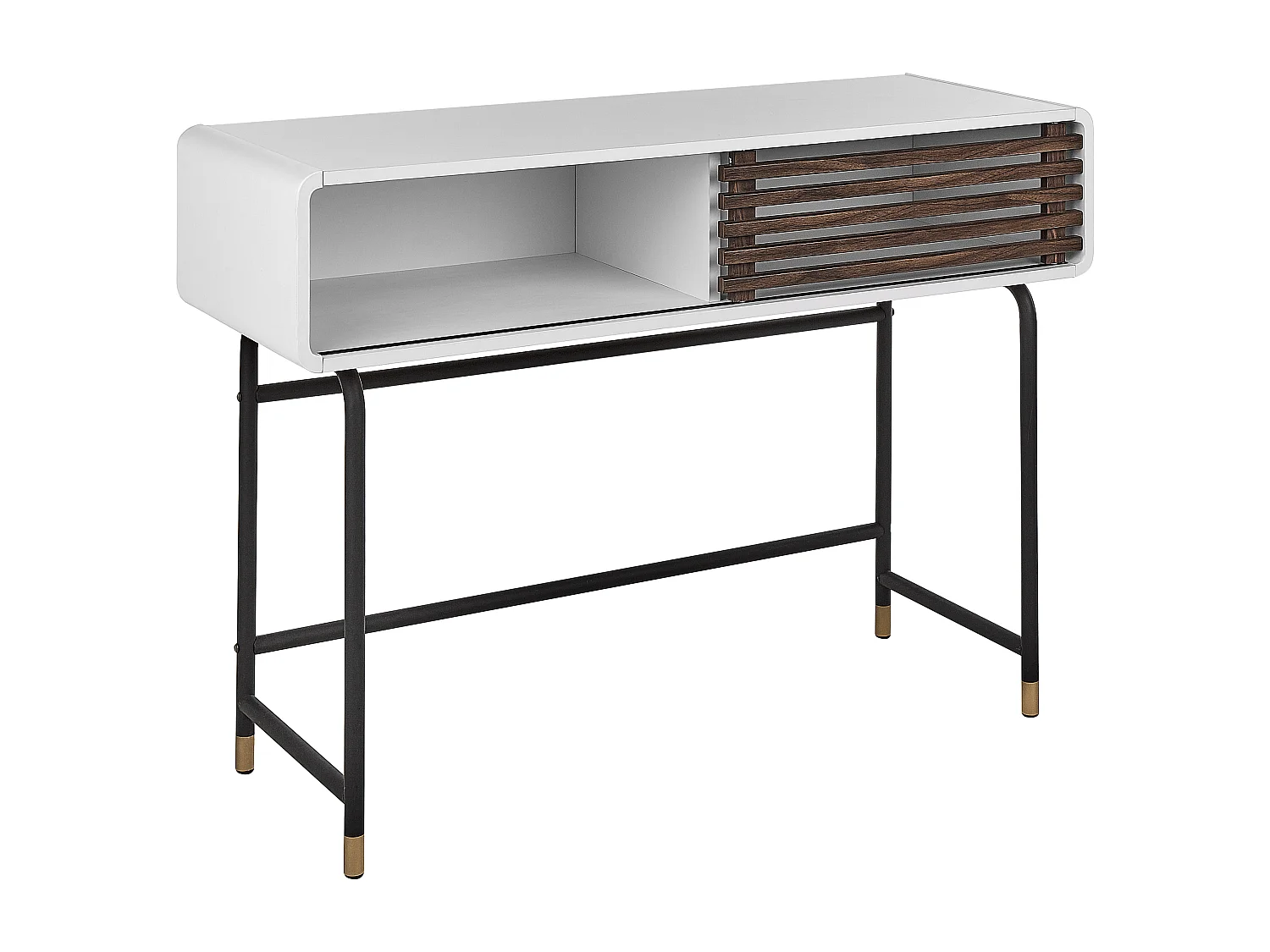 Console blanc et bois sombre RIFLE