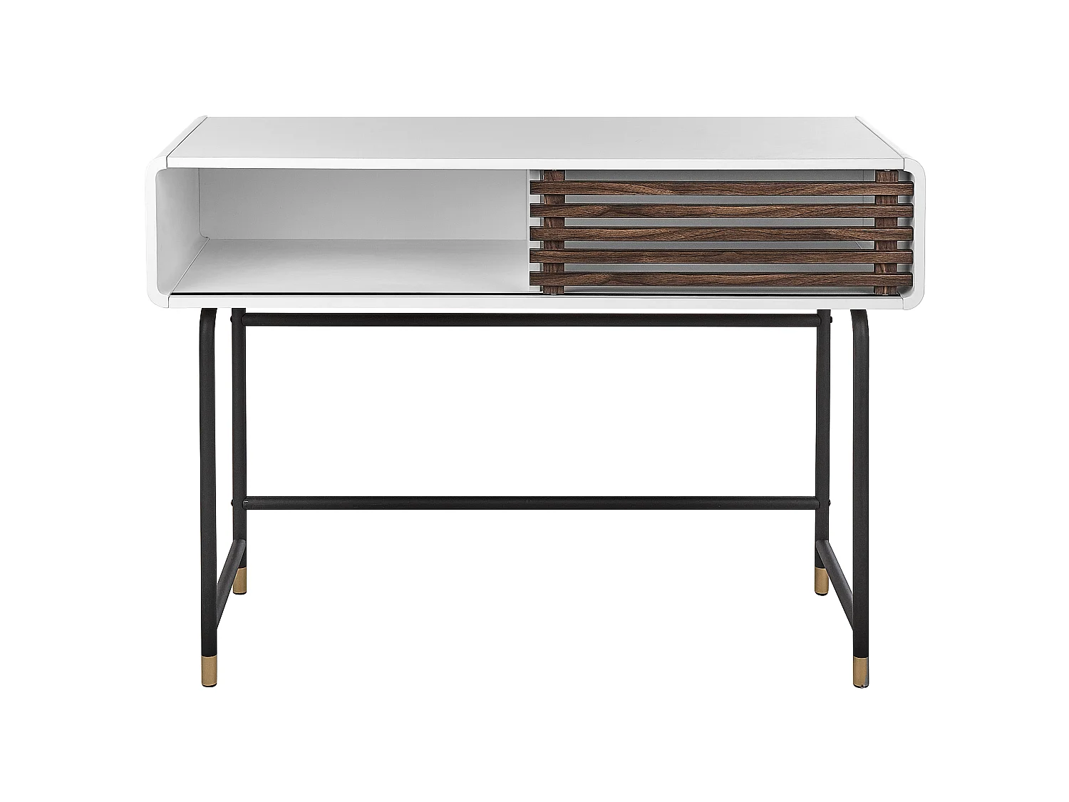Console blanc et bois sombre RIFLE