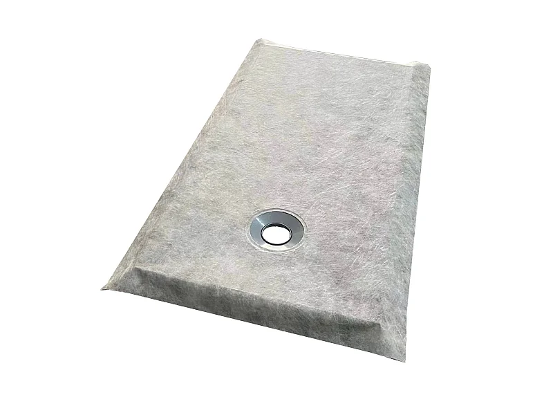 Receveur de douche à carreler 90 x 185 cm avec natte étanche DINO 4 pentes