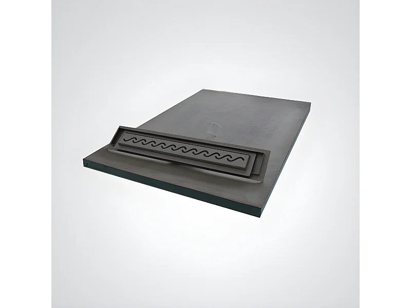 Piatto doccia da piastrellare ELIO 4 pendenze griglia lineare e scarico inclusi 90 x 160 cm