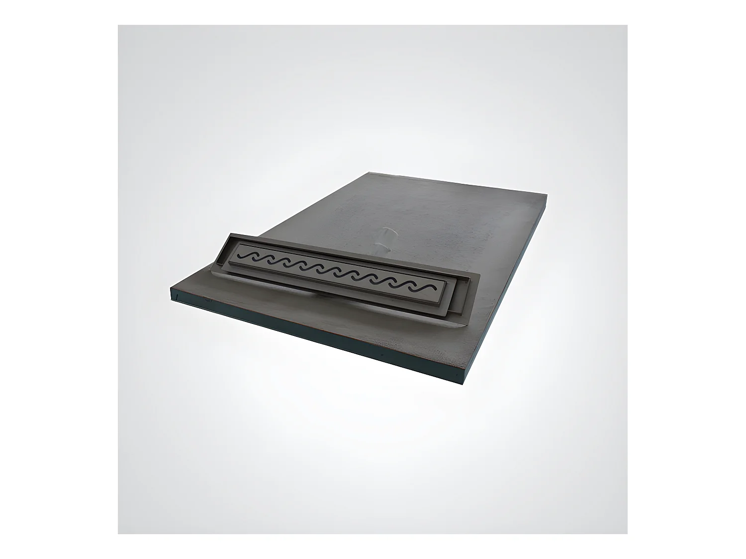 Piatto doccia da piastrellare ELIO 4 pendenze griglia lineare e scarico inclusi 90 x 160 cm