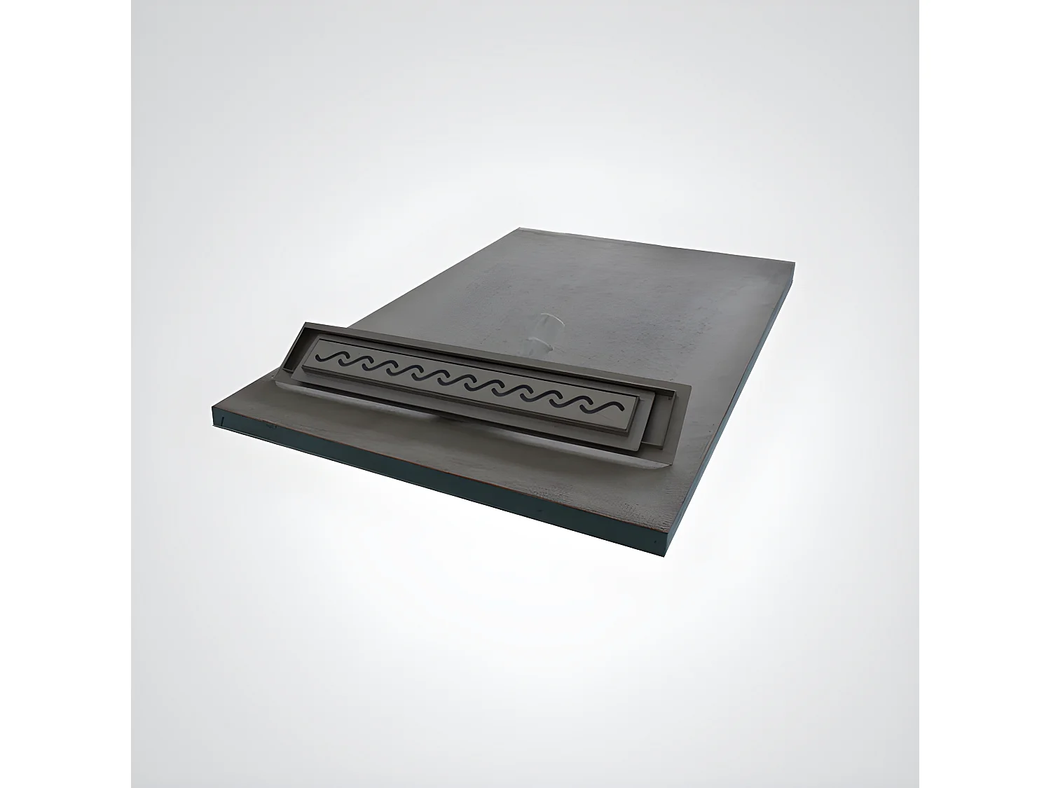 Piatto doccia da piastrellare ELIO 4 pendenze griglia lineare e scarico inclusi 90 x 160 cm