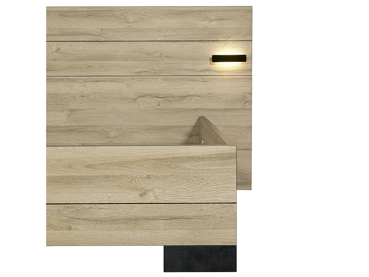 ELEOS - Lit 180x200 cm avec Eclairage Led