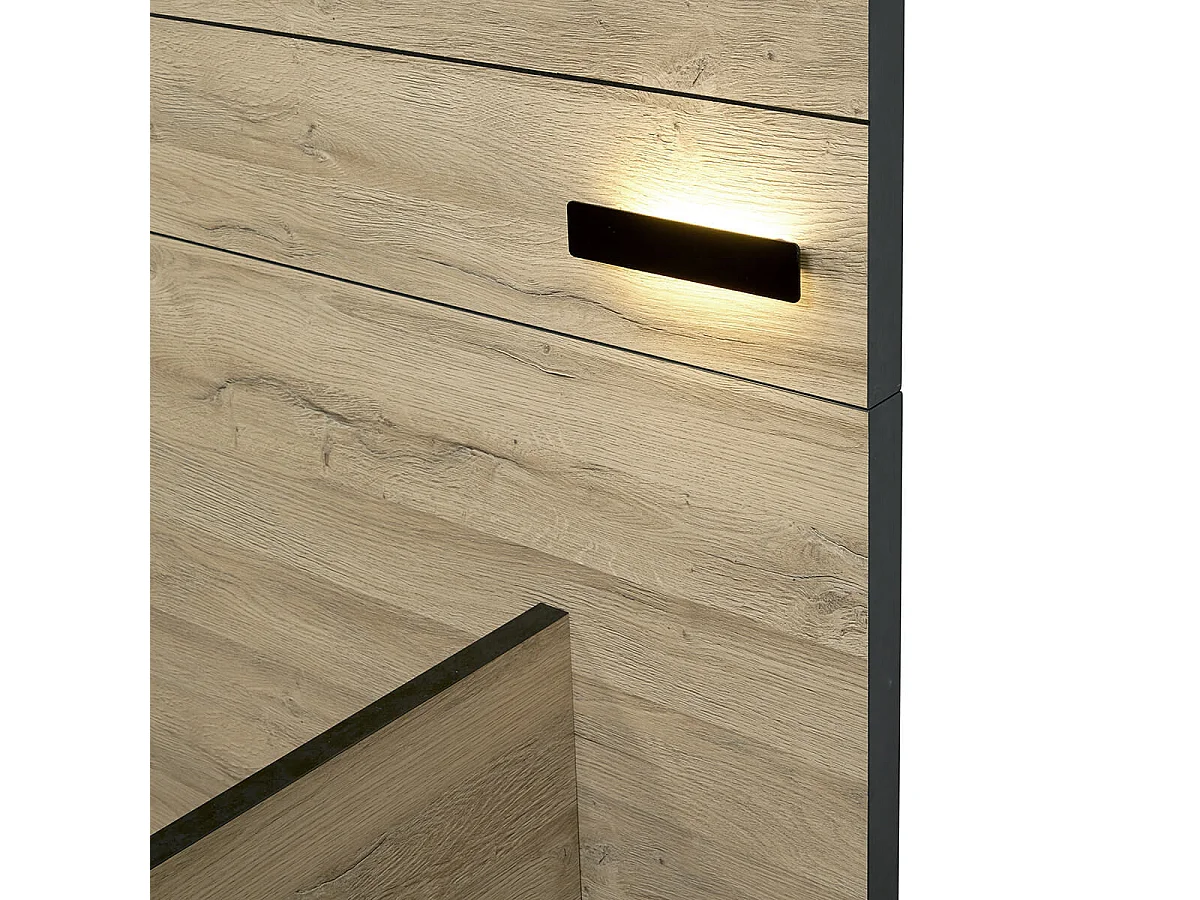 ELEOS - Lit 160x200 cm avec Eclairage Led