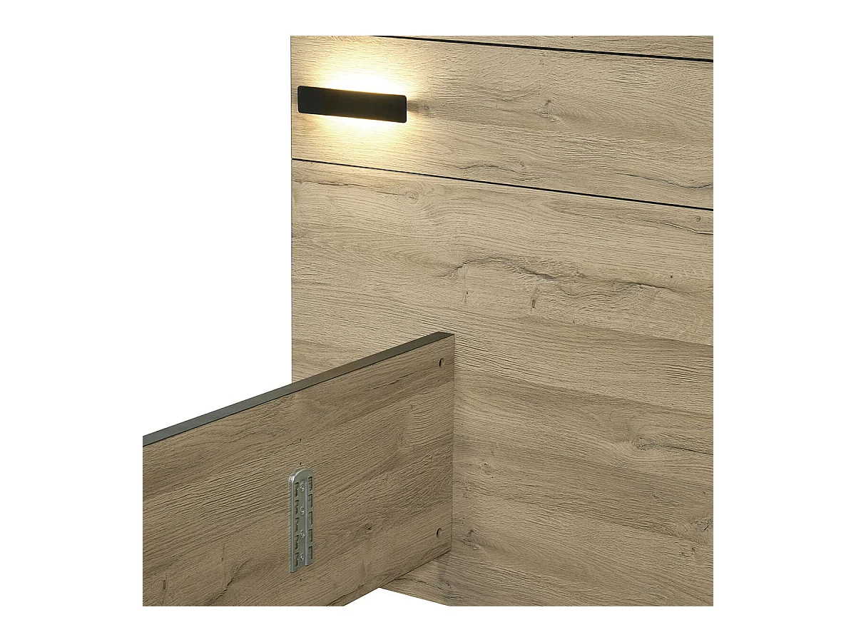 ELEOS - Lit 140x200 cm avec Eclairage Led