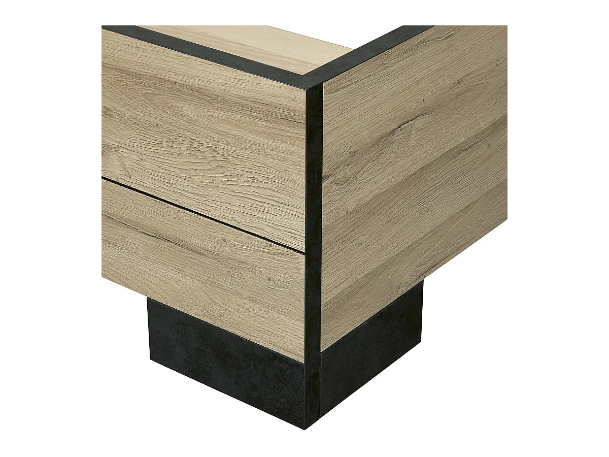 ELEOS - Lit 140x200 cm avec Eclairage Led