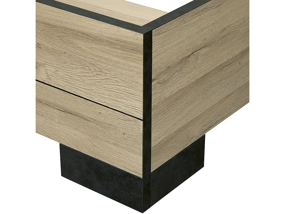 ELEOS - Lit 140x200 cm avec Eclairage Led