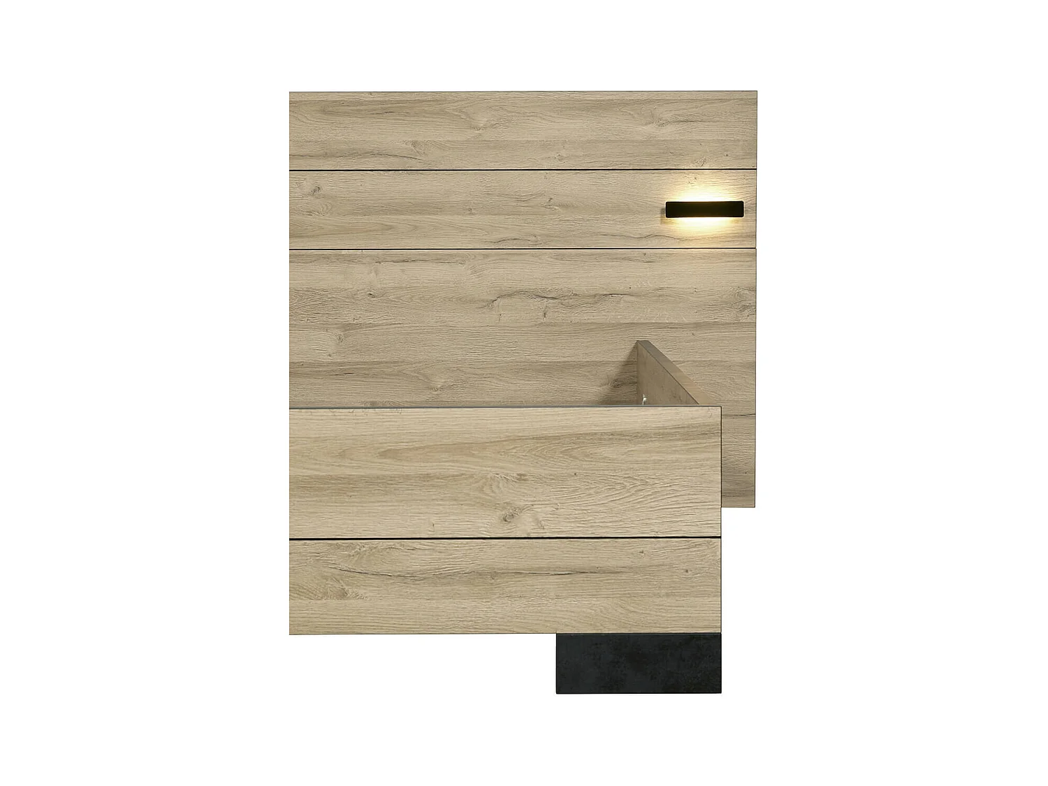 ELEOS - Lit 140x190 cm avec Eclairage Led