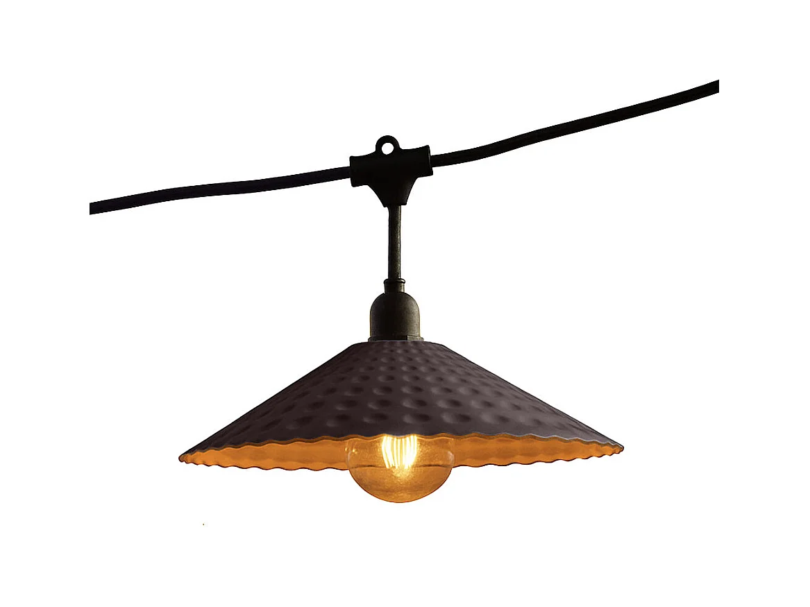 Guirlande lumineuse VINTY Noir Acier 6M