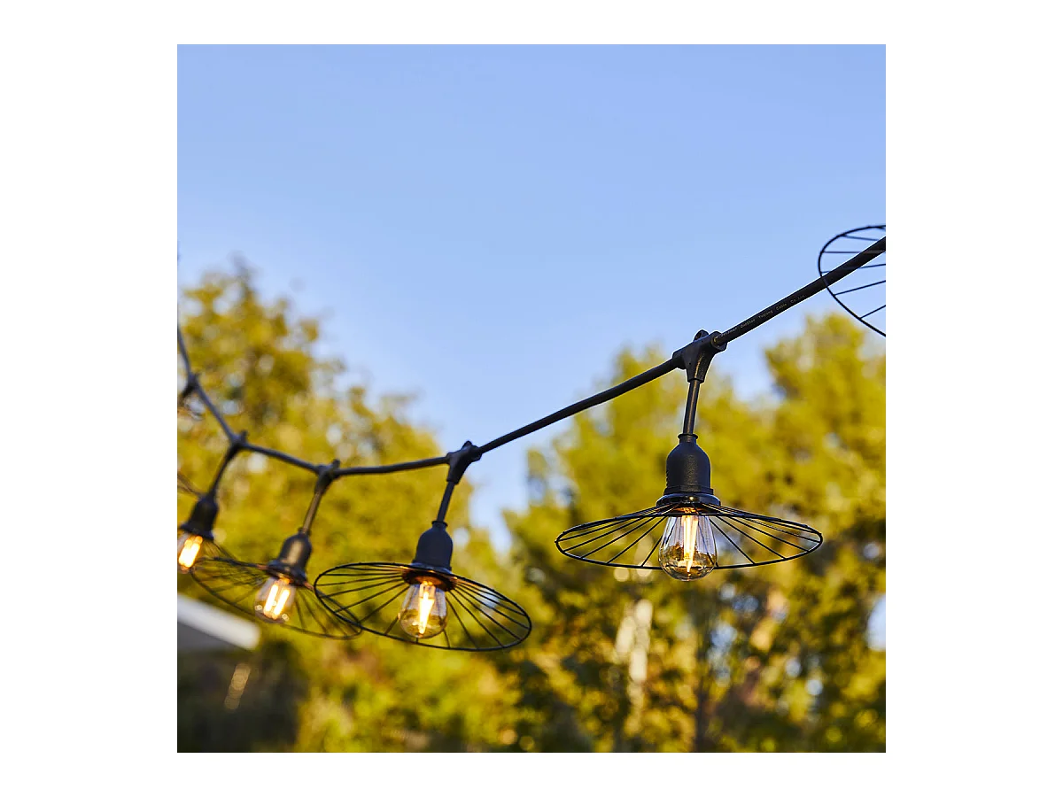 Guirlande lumineuse CHIC Noir Acier 6m