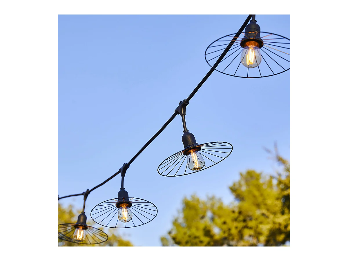 Guirlande lumineuse CHIC Noir Acier 6m