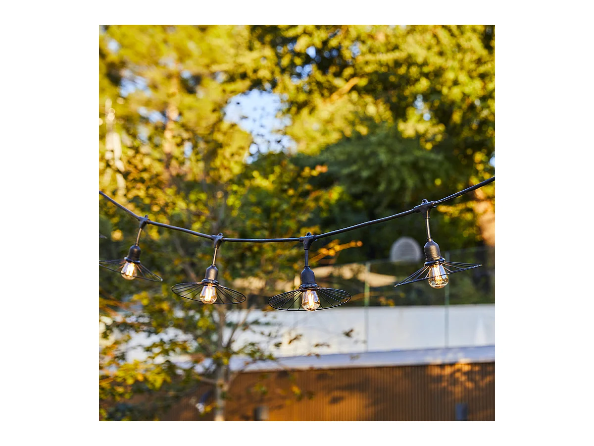 Guirlande lumineuse CHIC Noir Acier 6m