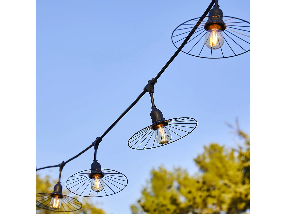 Guirlande connectable CHIC CAGE 10 ampoules E27 6M