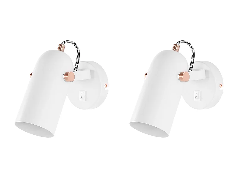 Moderne Wandleuchte 2er set weiß Bürotischlampe Wandlampe Tyria