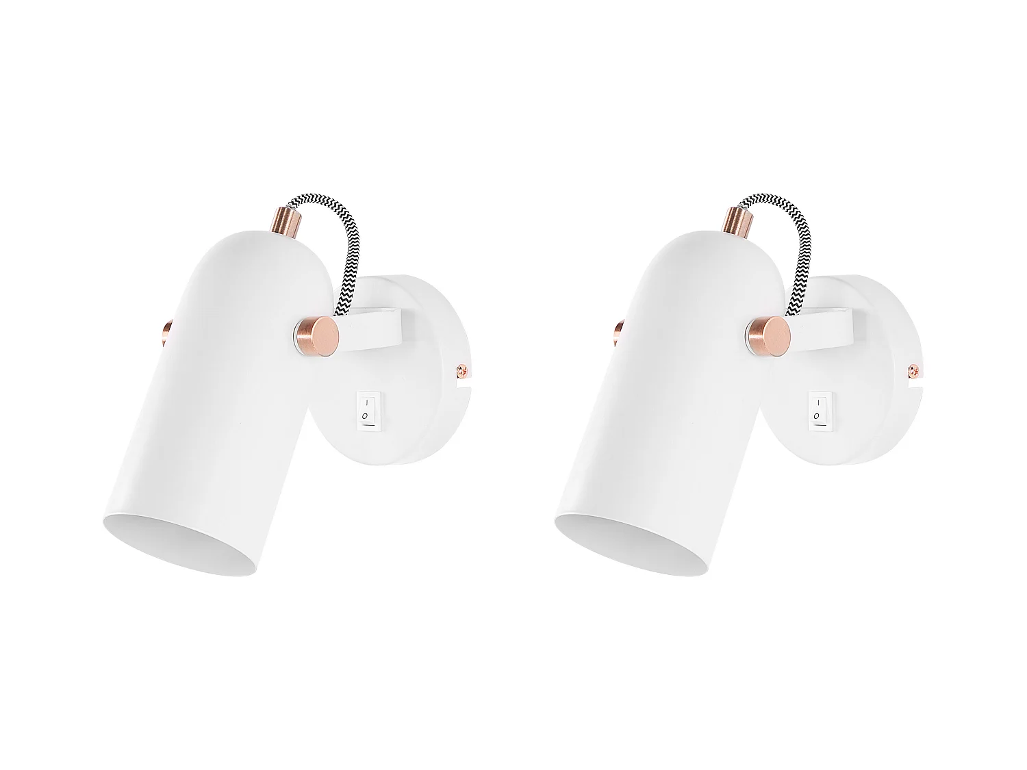 Set van 2 spotlampen TYRIA Verstelbaar Metaal Wit