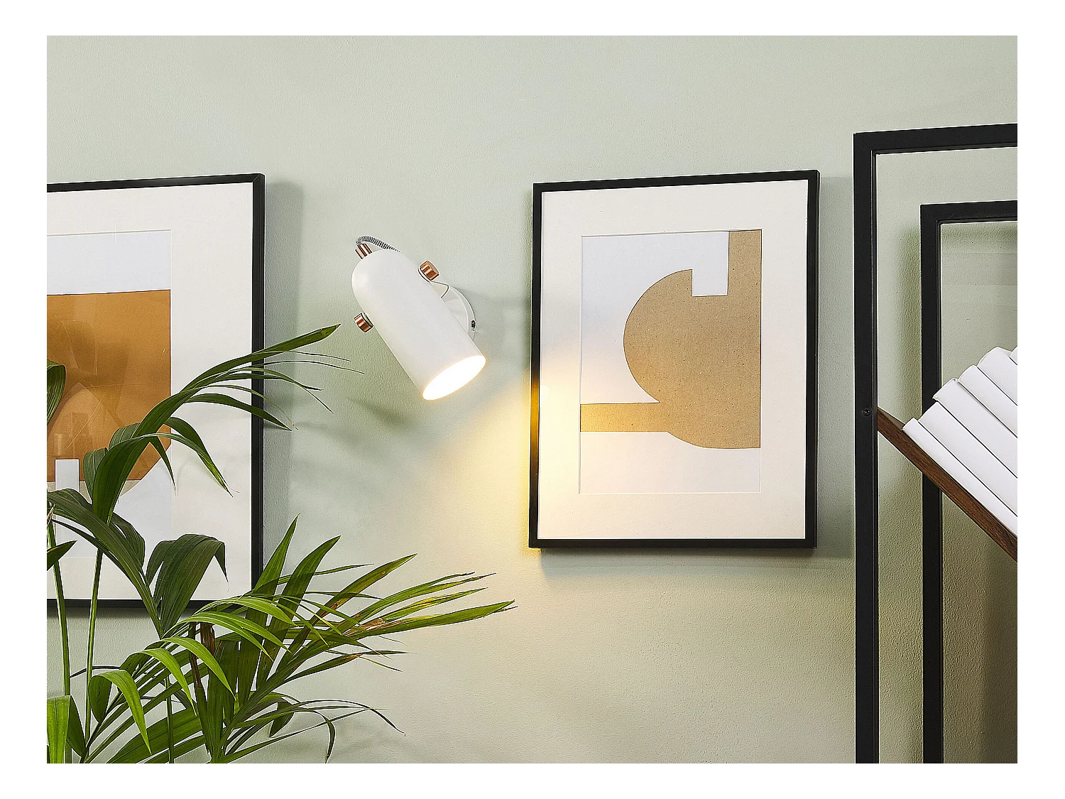 Set van 2 spotlampen TYRIA Verstelbaar Metaal Wit