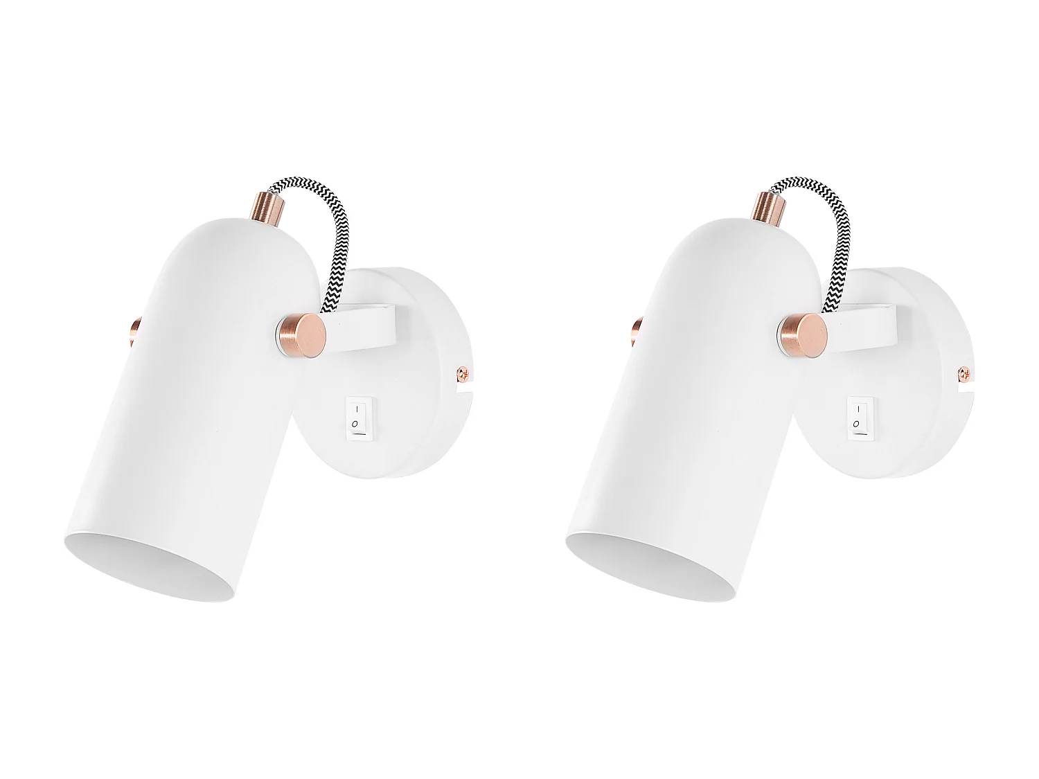 Set van 2 spotlampen TYRIA Verstelbaar Metaal Wit