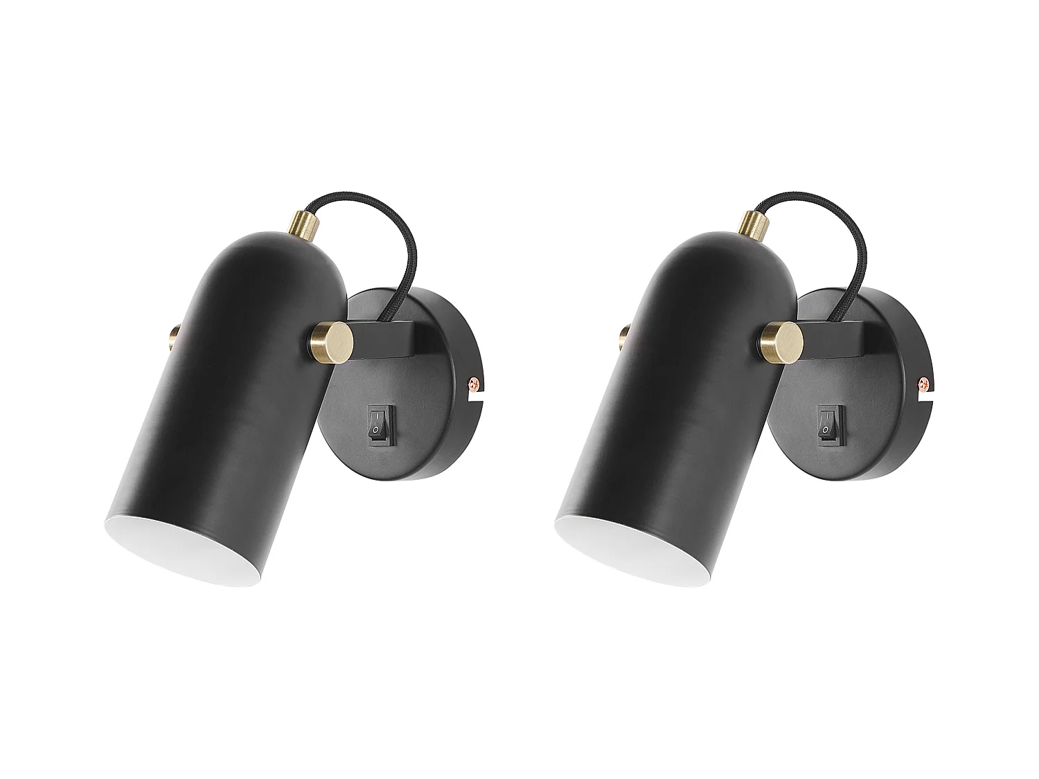 Zestaw 2 lamp spot TYRIA Regulowana Metal Czarny