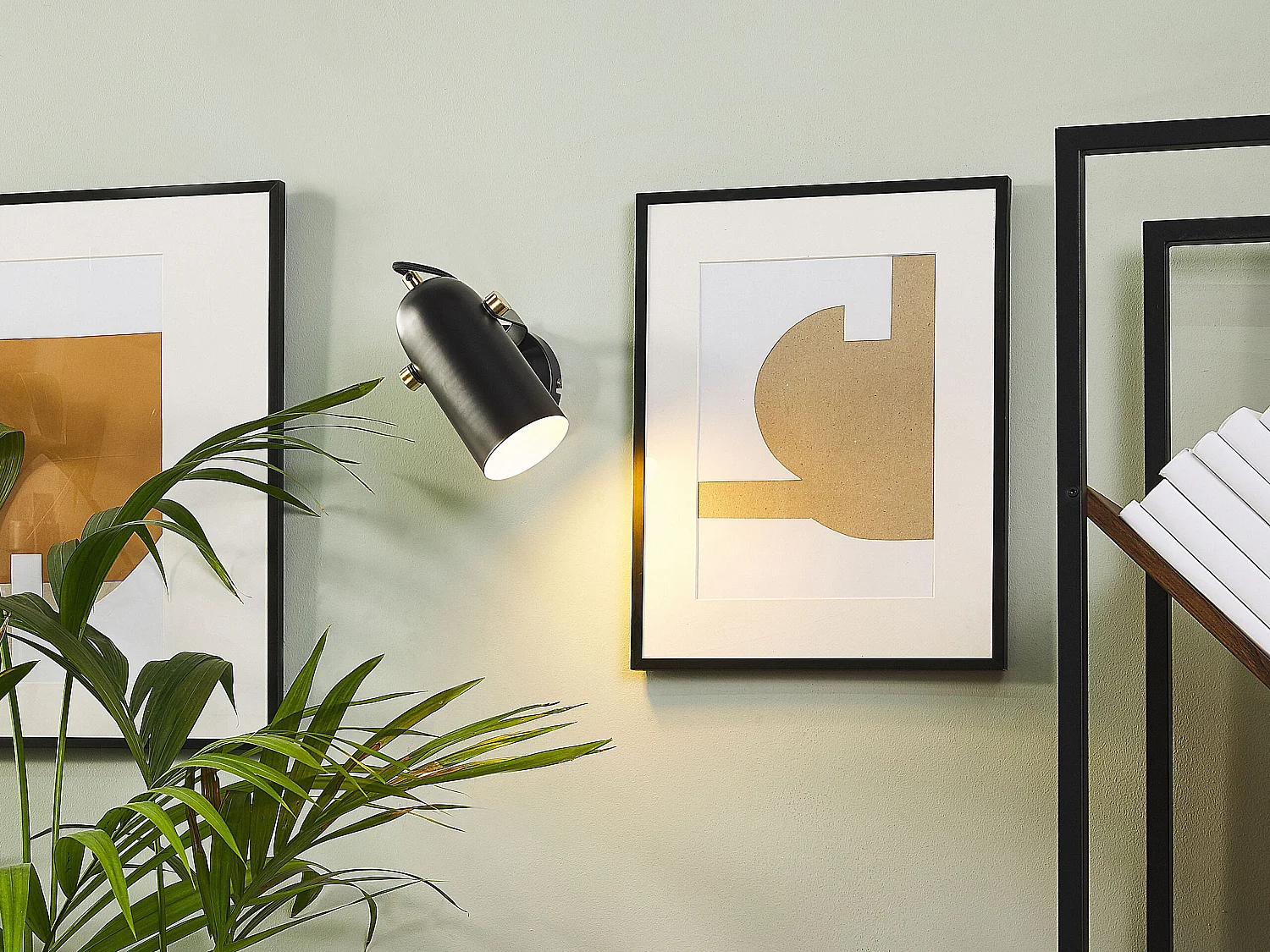 Moderne Wandleuchte 2er Set schwarz Bürotischlampe Wandlampe Tyria