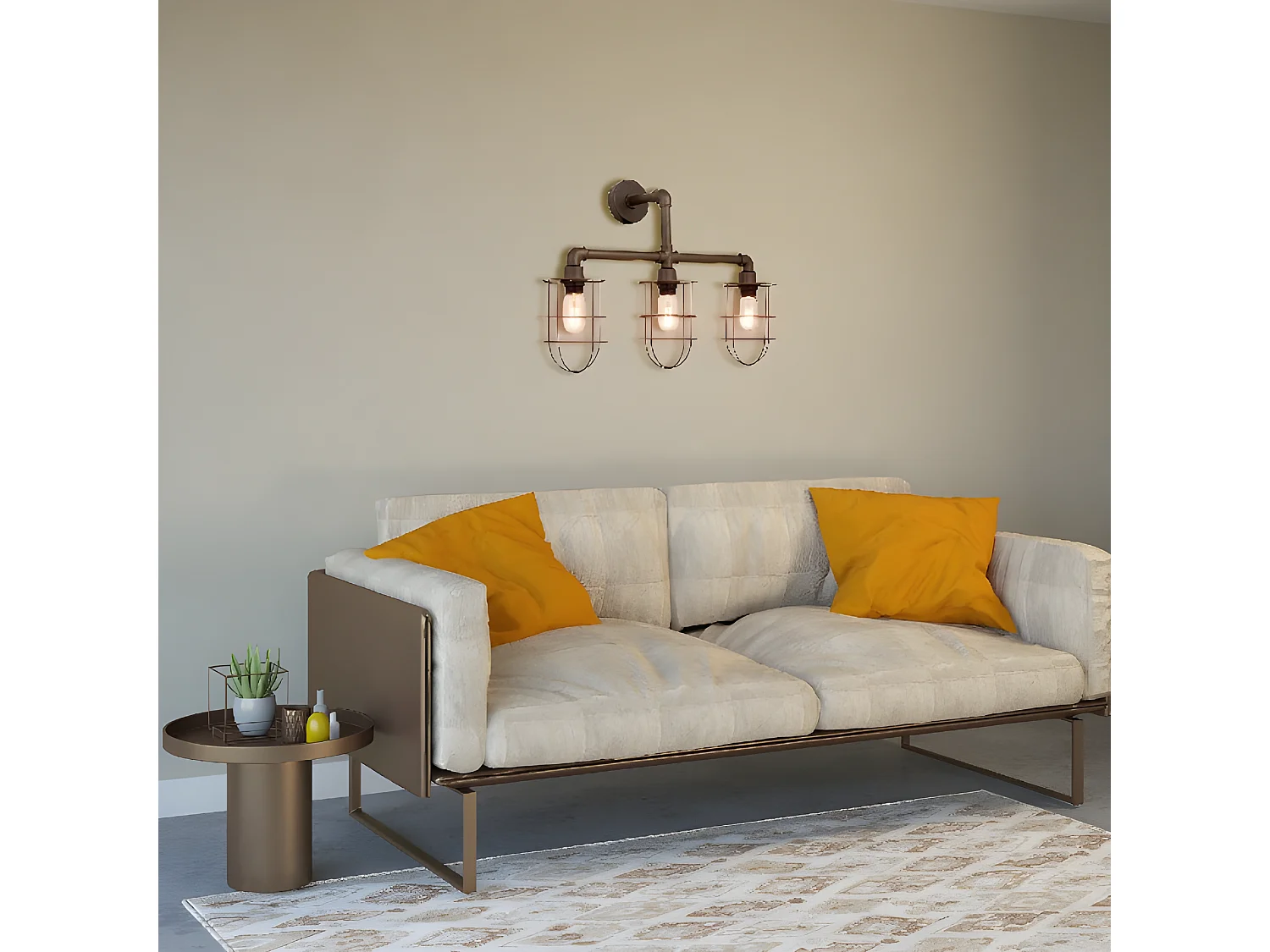 Applique Industrial Light - Marron foncé - 60 x 18 x 45 cm