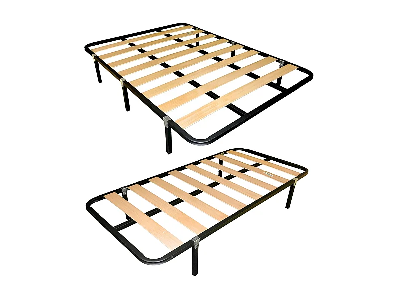 Juego Somier Láminas 30x30 mm Conjunto 135x190 y 90x190 cm c/Patas