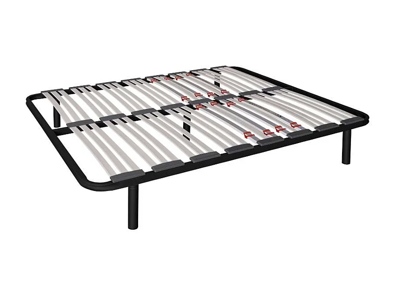 Somier 150x190 cm multiláminas con reguladores lumbares, 5 patas