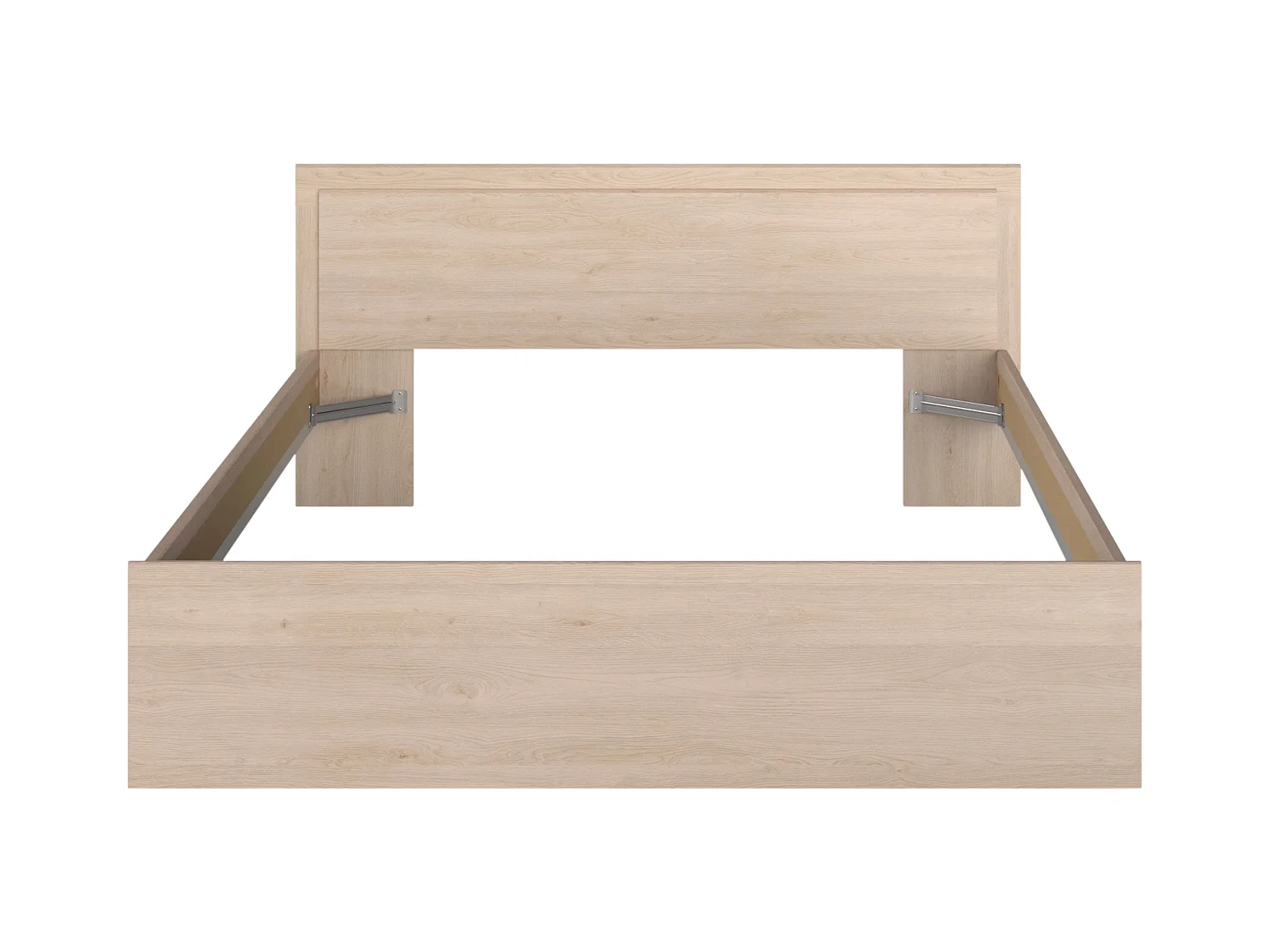 Lit double en chêne de Brooklyn de la Baltique 135-140x190 cm