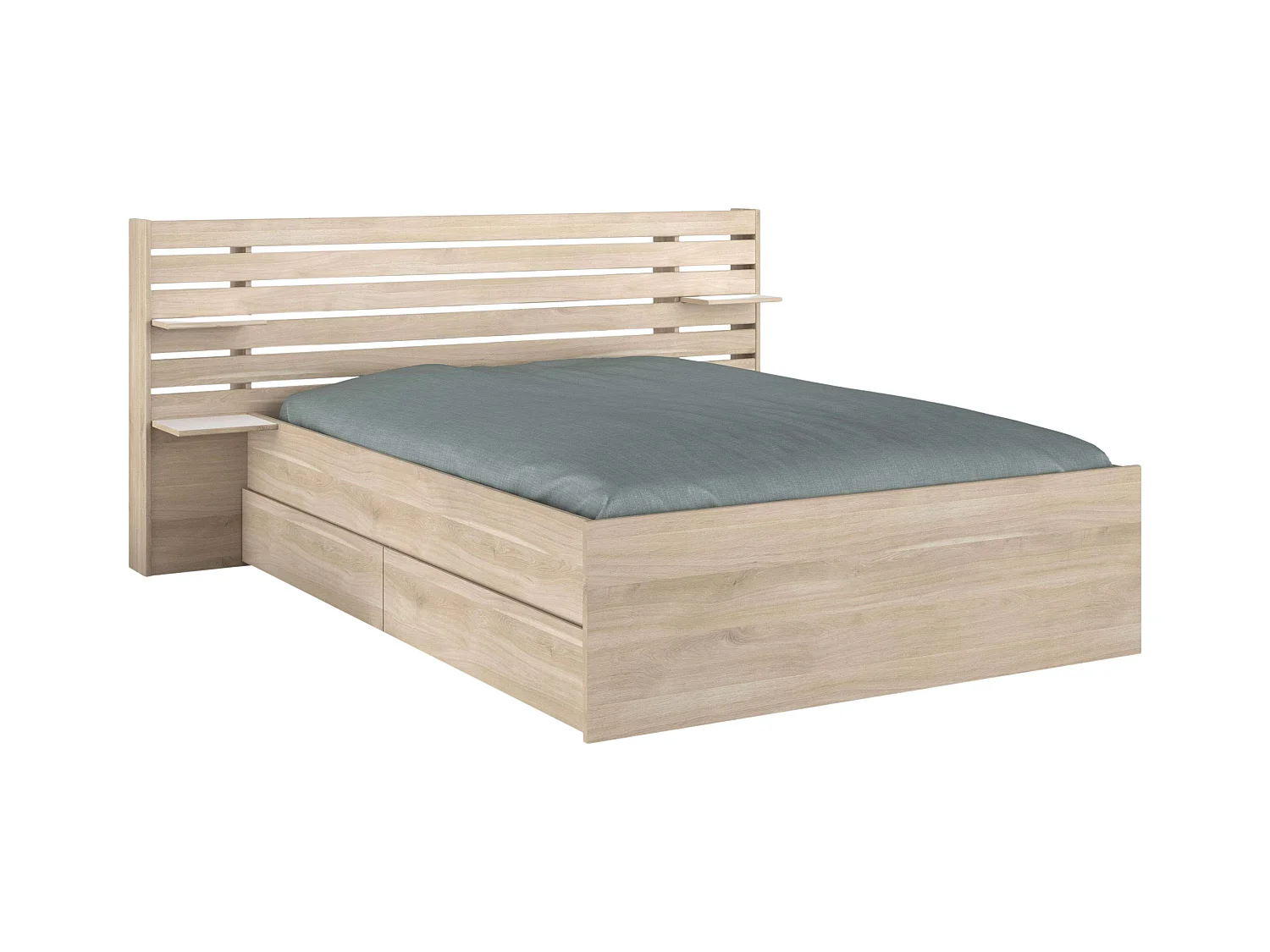 Cama Matrimonio con cabecero Roble Japonés 135-140x200 cm