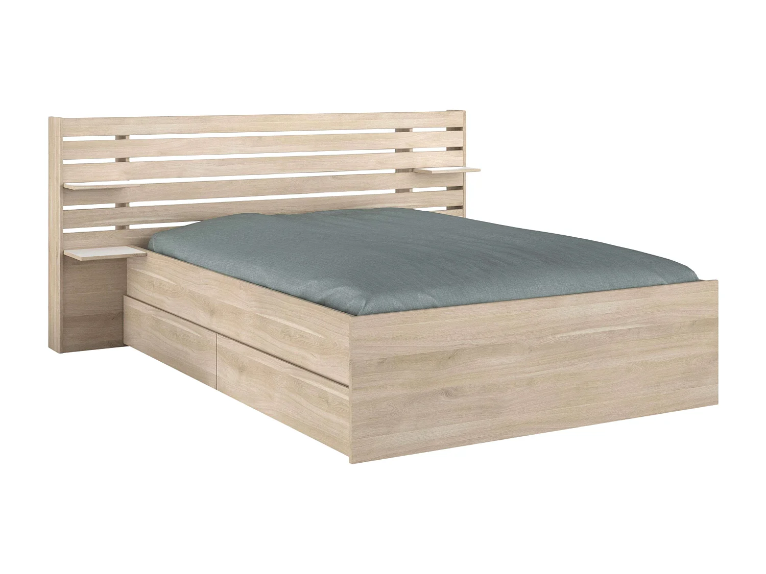 Cama Matrimonio con cabecero Roble Japonés 135-140x200 cm