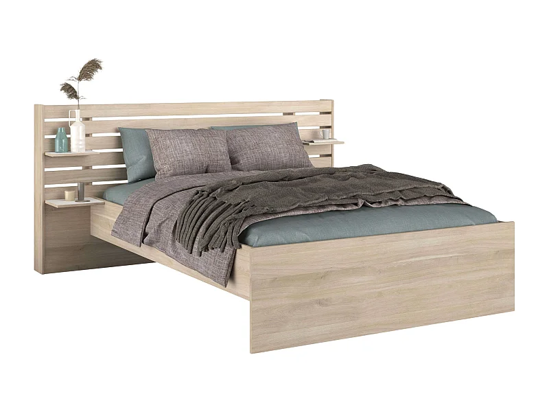 Cama Matrimonio con cabecero Roble Japonés 135-140x200 cm