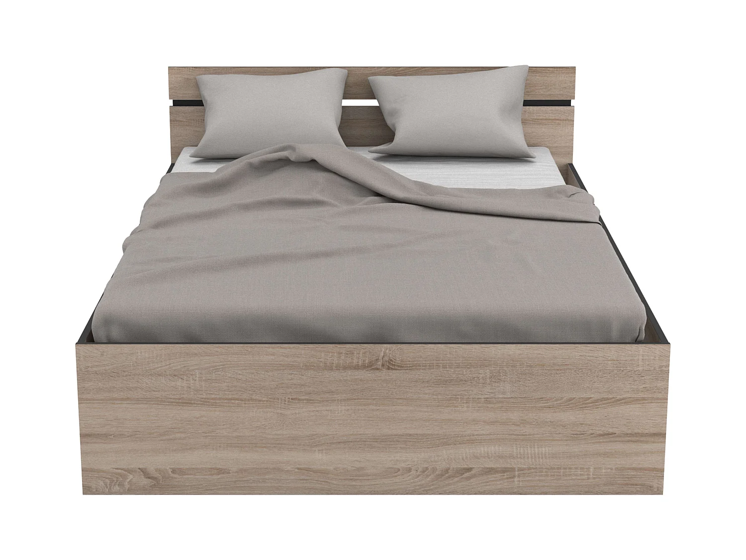 Cama Matrimonial Industrial 135/140 cm 2 Cajones Michigan