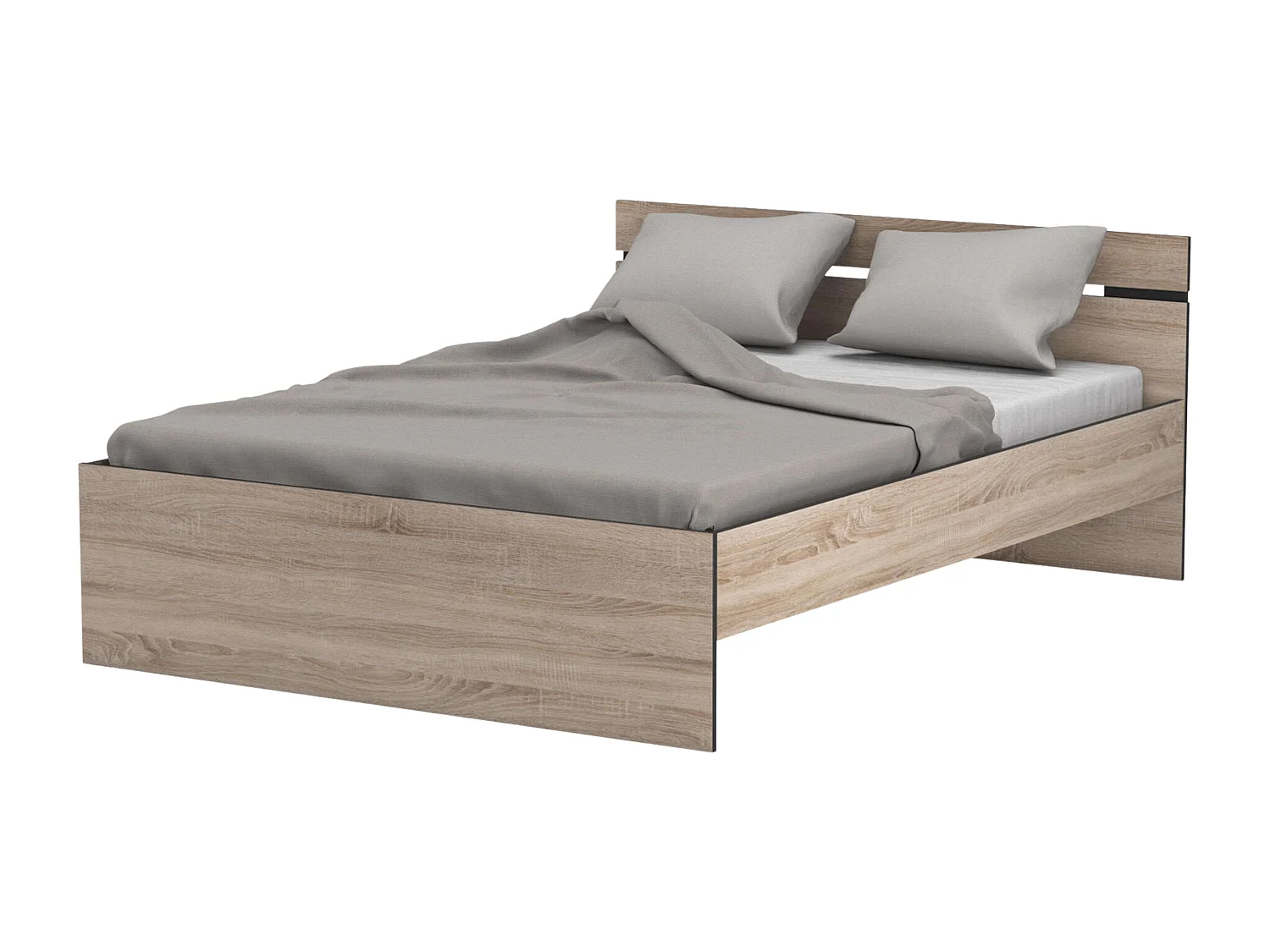 Cama Matrimonial Industrial 135/140 cm 2 Cajones Michigan