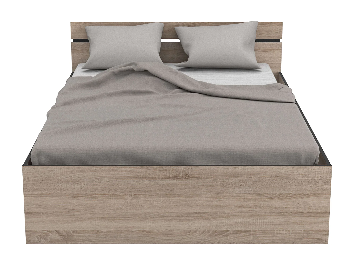 Cama Matrimonial Industrial 135/140 cm 2 Cajones Michigan