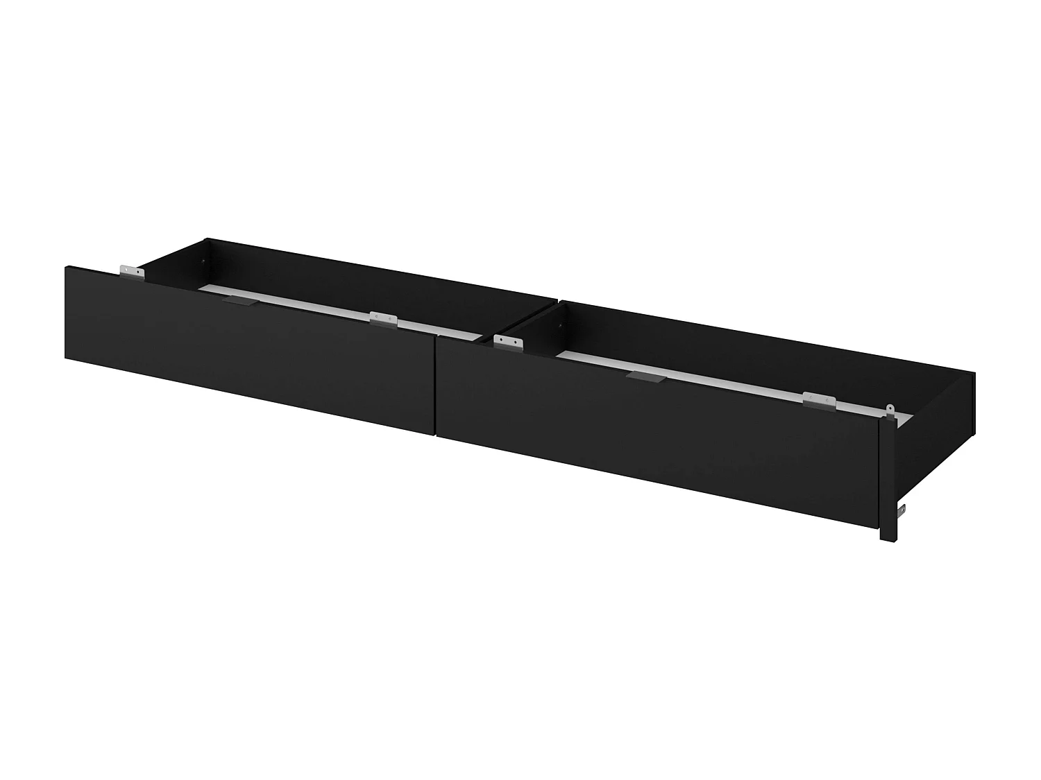 Cama Doble John c/cajones Roble Brooklyn y Negro Stipple 135-140x190 cm