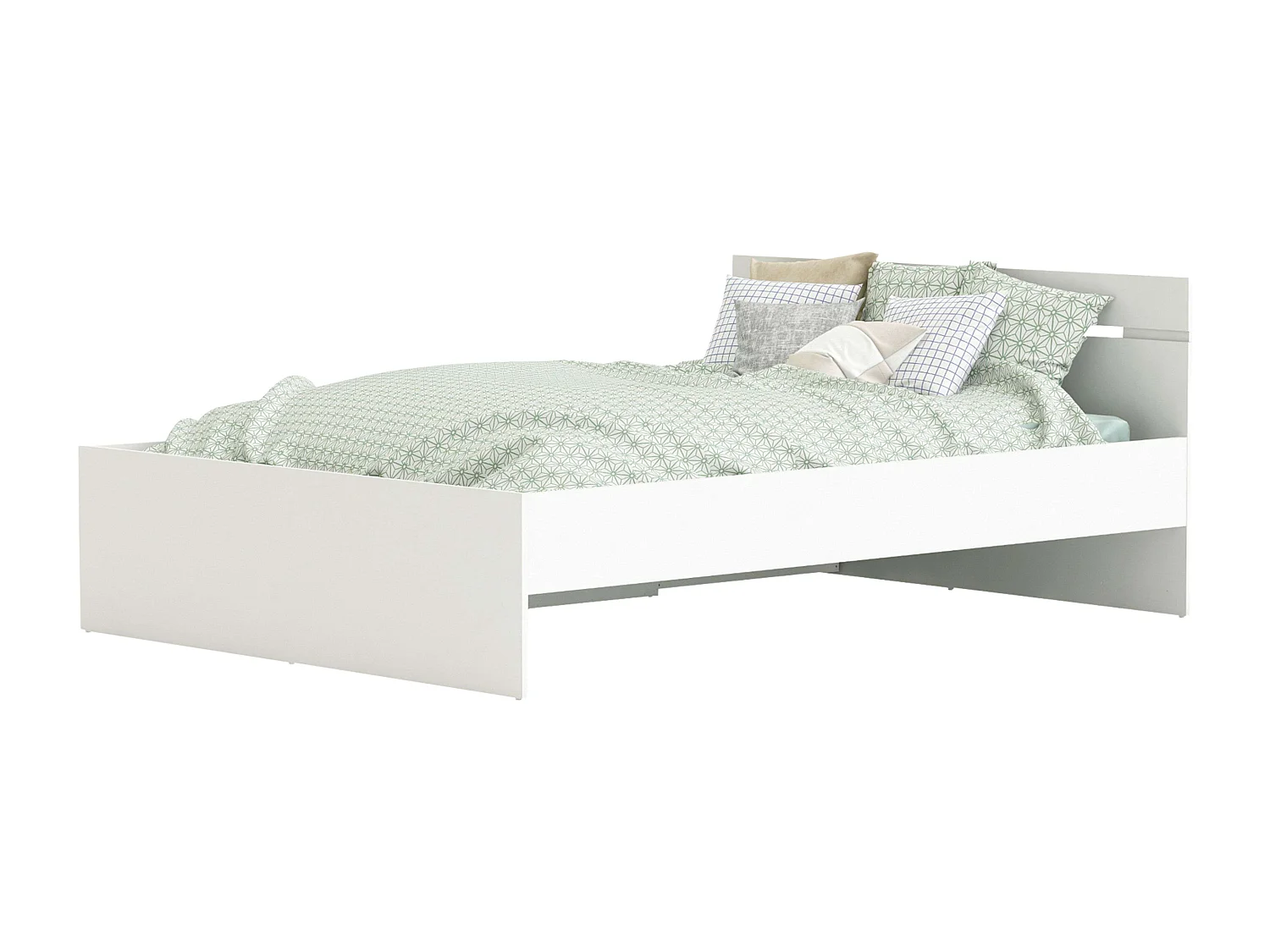 Cama Matrimonio Cajones Michigan Blanco 135cm/140cm
