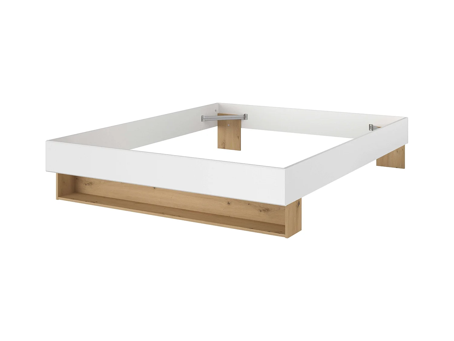 Cama Matrimonio Lampe Roble Blanco 160x200 cm