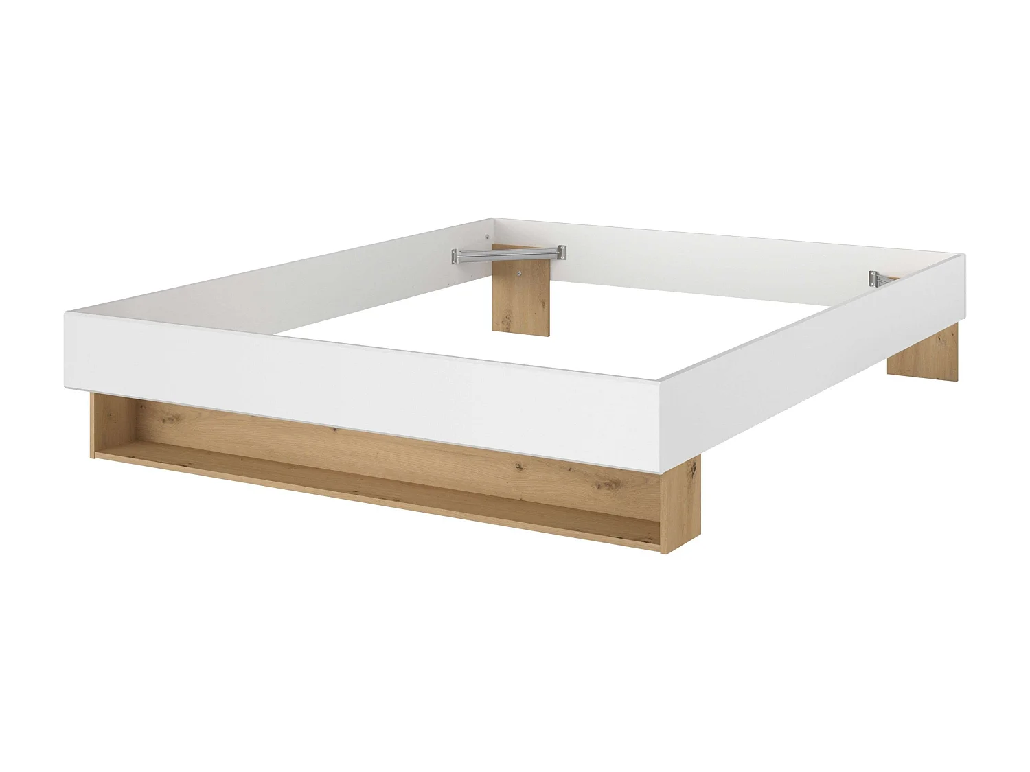 Cama Matrimonio Lampe Roble Blanco 160x200 cm