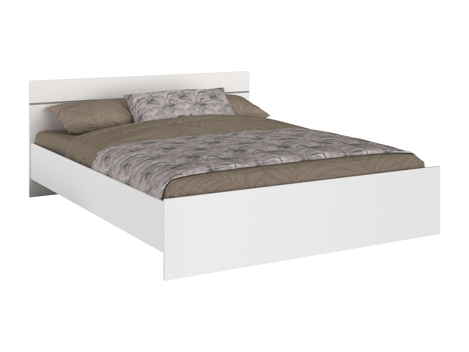 Cama Matrimonial Roco Contemporánea Blanca 160x200 cm Dormitorio