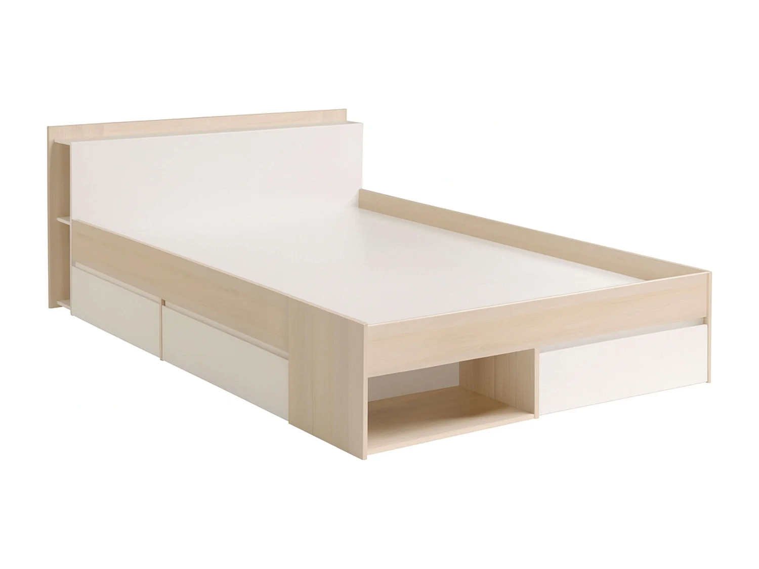 Cama Matrimonio Much Acacia Blanco 135-140x190-200 cm