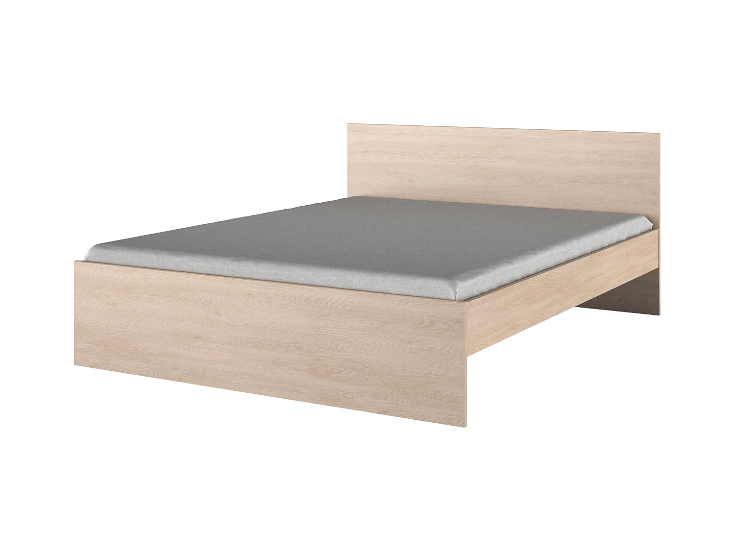 Cama Dormitorio John Estilo Natural Roble Brooklyn 160x200 cm