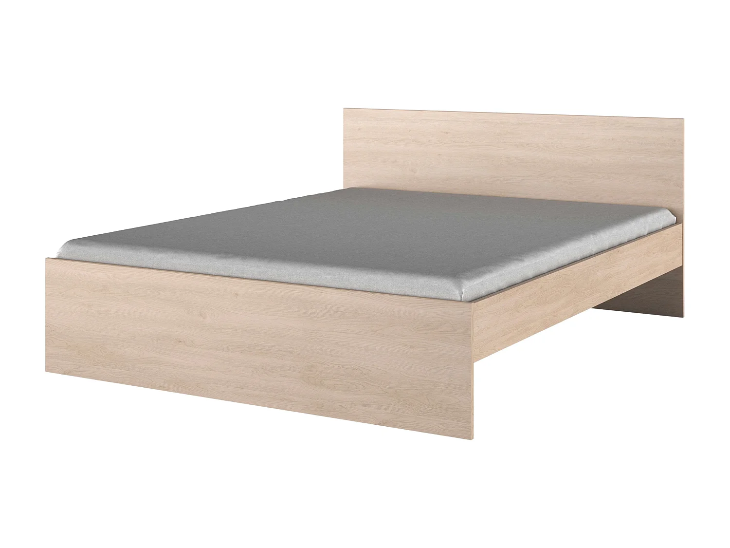 Cama Dormitorio John Estilo Natural Roble Brooklyn 160x200 cm