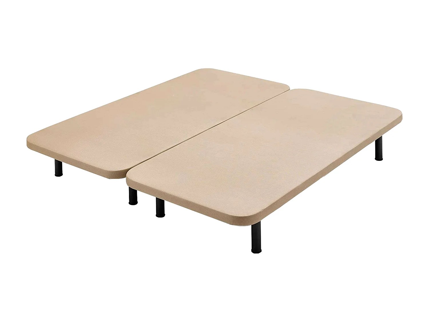 Base cama XL 160x200 cm tubo 40x30 beige 5 refuerzos tejido 3D transpirable